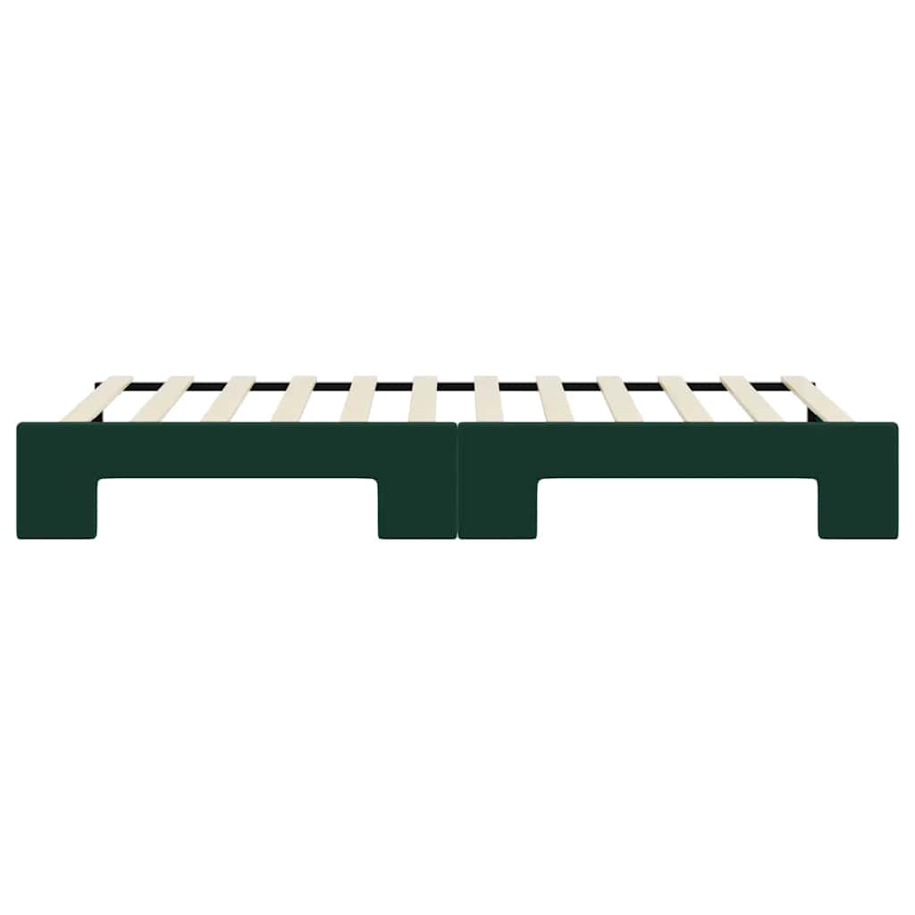 vidaXL Sofa rozsuwana, ciemnozielona, 80x200 cm, aksamit