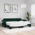 vidaXL Sofa rozsuwana, ciemnozielona, 80x200 cm, aksamit