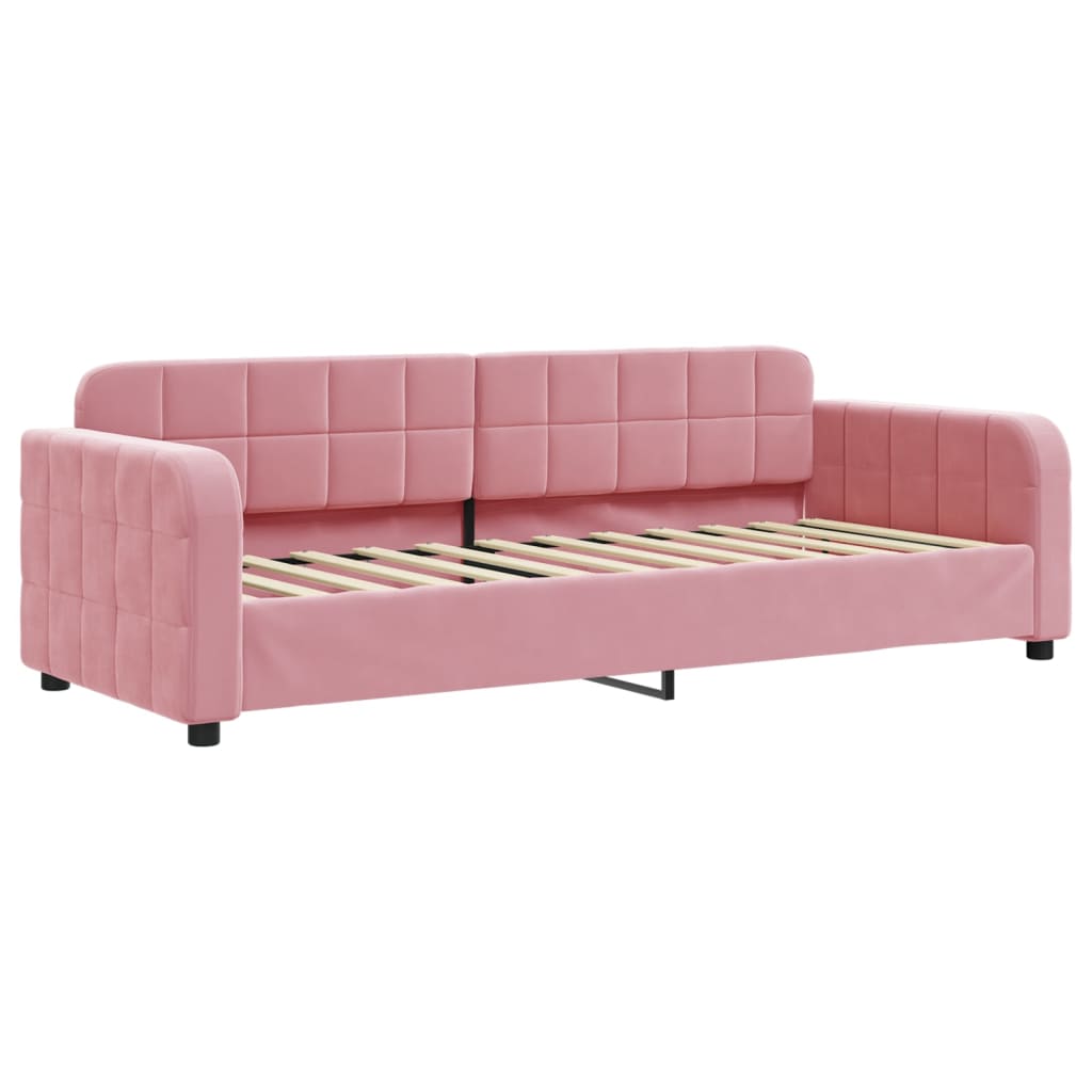 vidaXL Sofa rozsuwana, różowa, 80x200 cm, aksamit