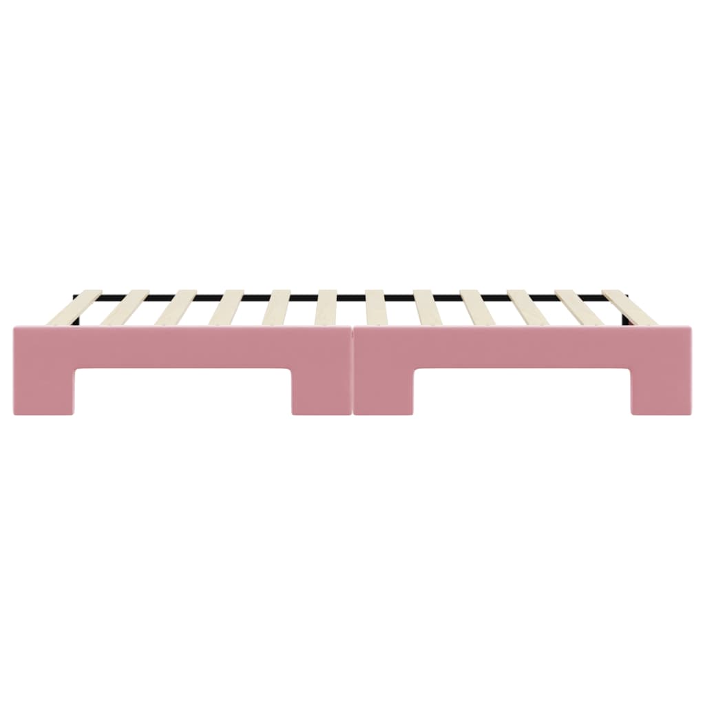 vidaXL Sofa rozsuwana, różowa, 80x200 cm, aksamit