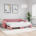 vidaXL Sofa rozsuwana, różowa, 80x200 cm, aksamit