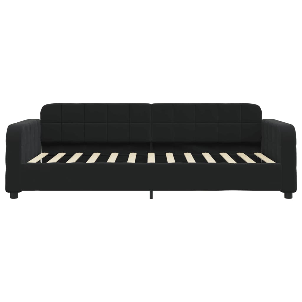 vidaXL Sofa rozsuwana, czarna, 80x200 cm, aksamit