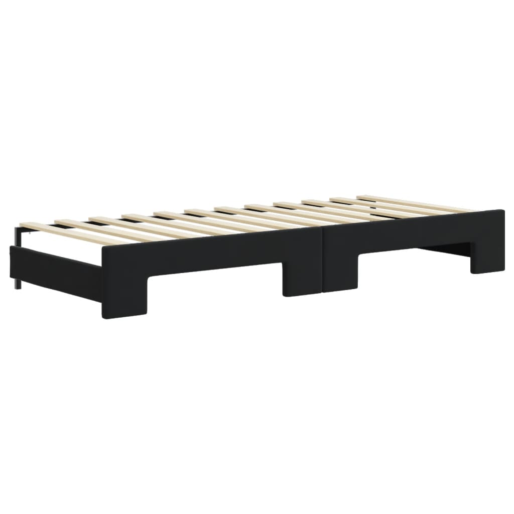vidaXL Sofa rozsuwana, czarna, 80x200 cm, aksamit