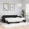 vidaXL Sofa rozsuwana, czarna, 80x200 cm, aksamit
