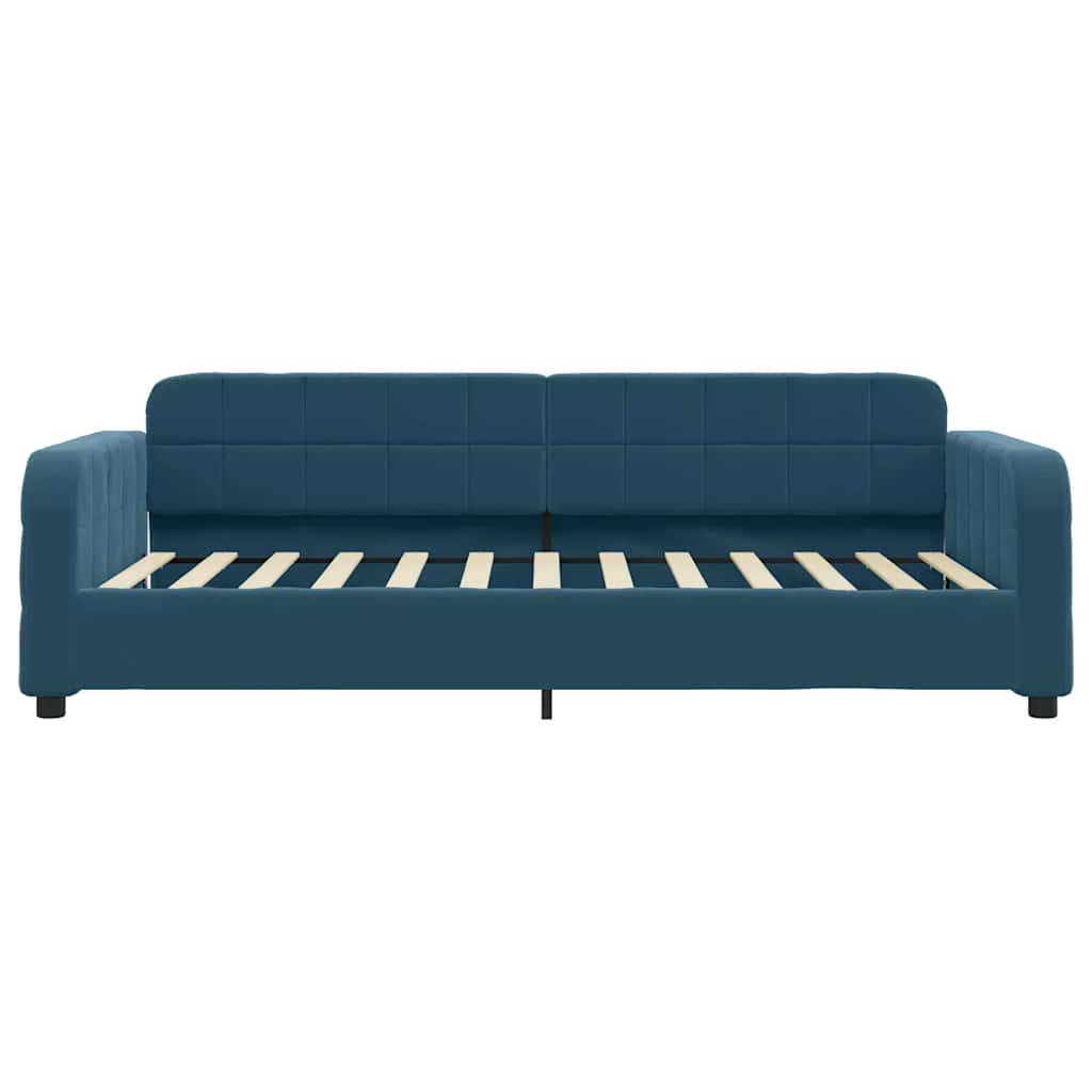 vidaXL Sofa rozsuwana, niebieska, 90x200 cm, aksamit