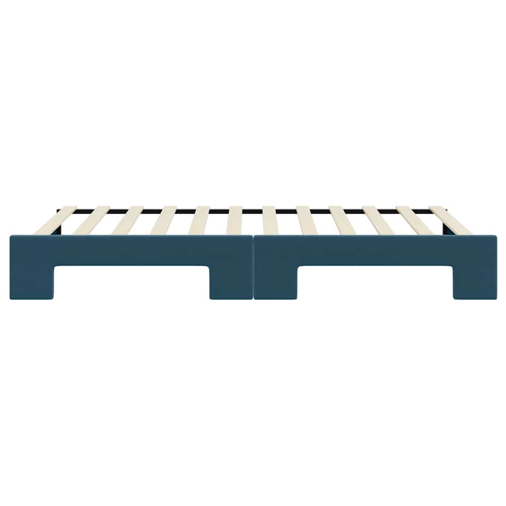 vidaXL Sofa rozsuwana, niebieska, 90x200 cm, aksamit