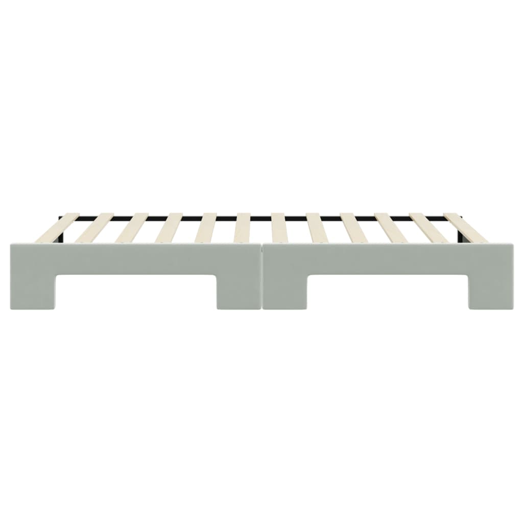 vidaXL Sofa rozsuwana, jasnoszara, 90x200 cm, aksamit
