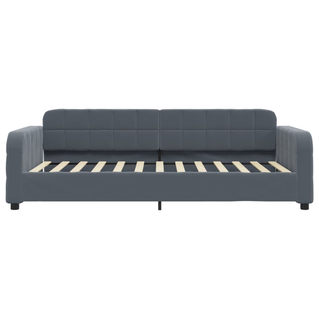 vidaXL Sofa rozsuwana, ciemnoszara, 90x200 cm, aksamit