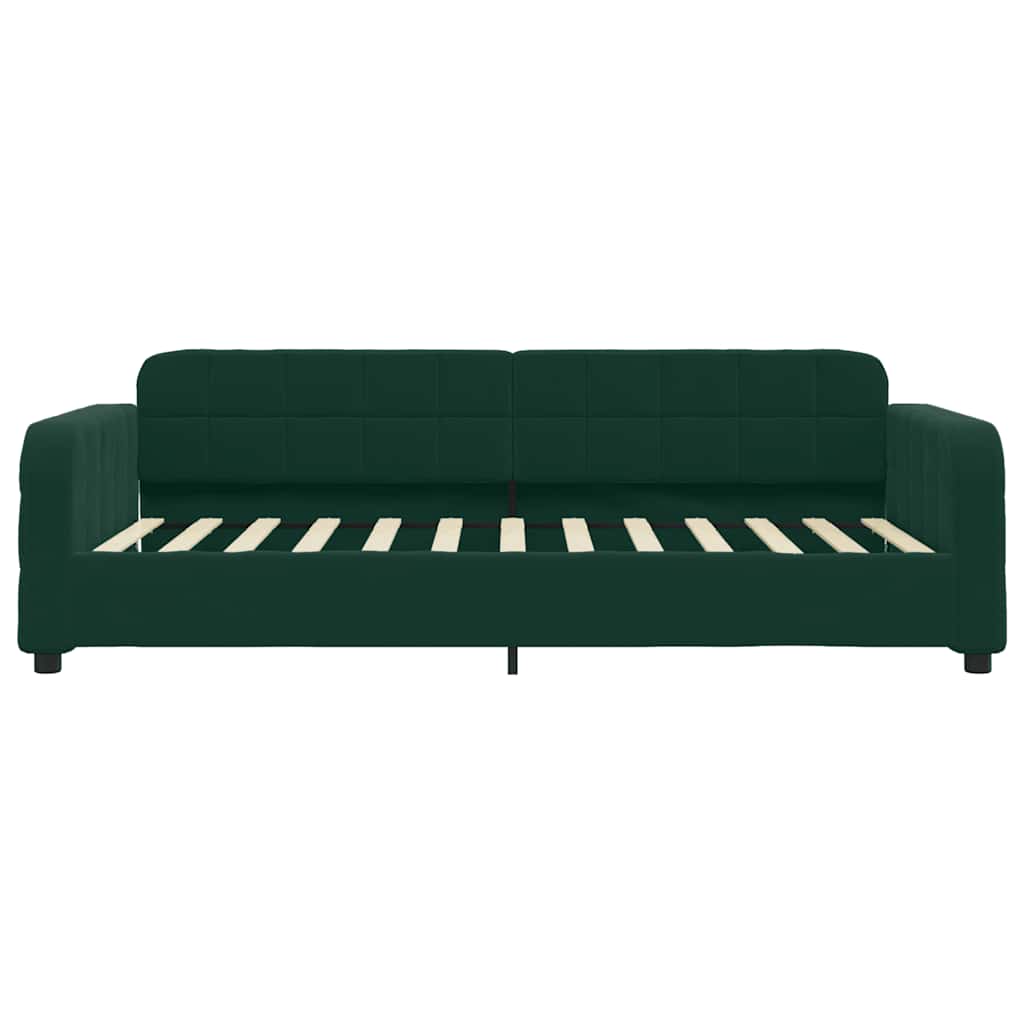vidaXL Sofa rozsuwana, ciemnozielona, 90x200 cm, aksamit