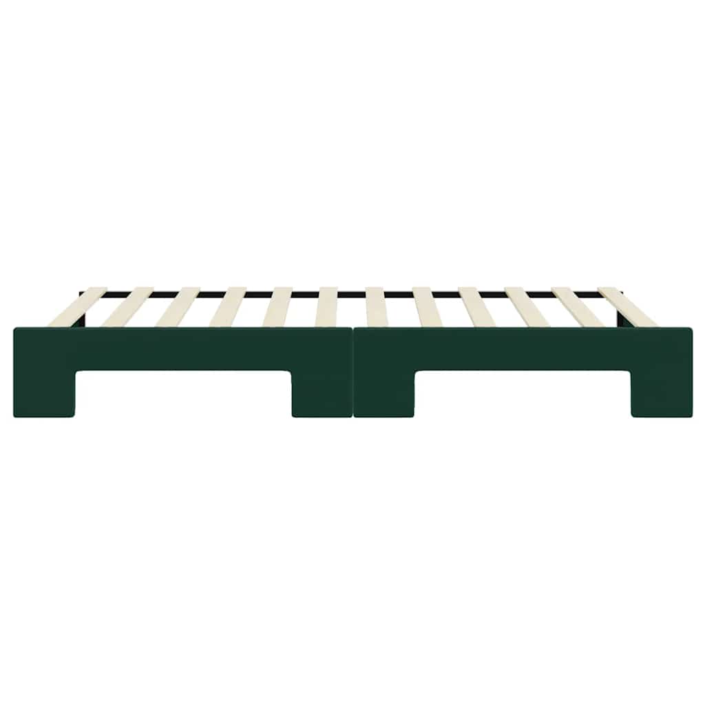 vidaXL Sofa rozsuwana, ciemnozielona, 90x200 cm, aksamit