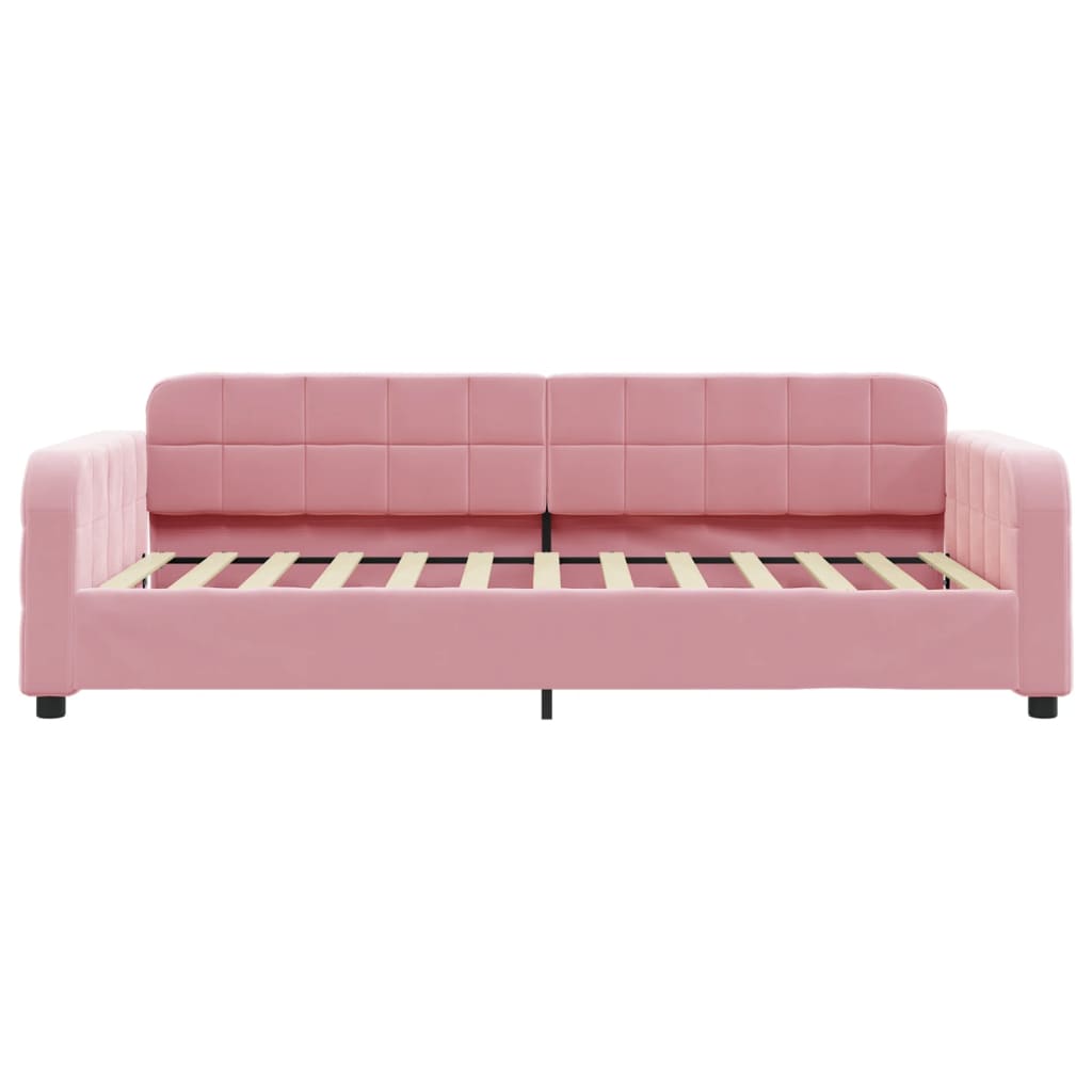 vidaXL Sofa rozsuwana, różowa, 90x200 cm, aksamit
