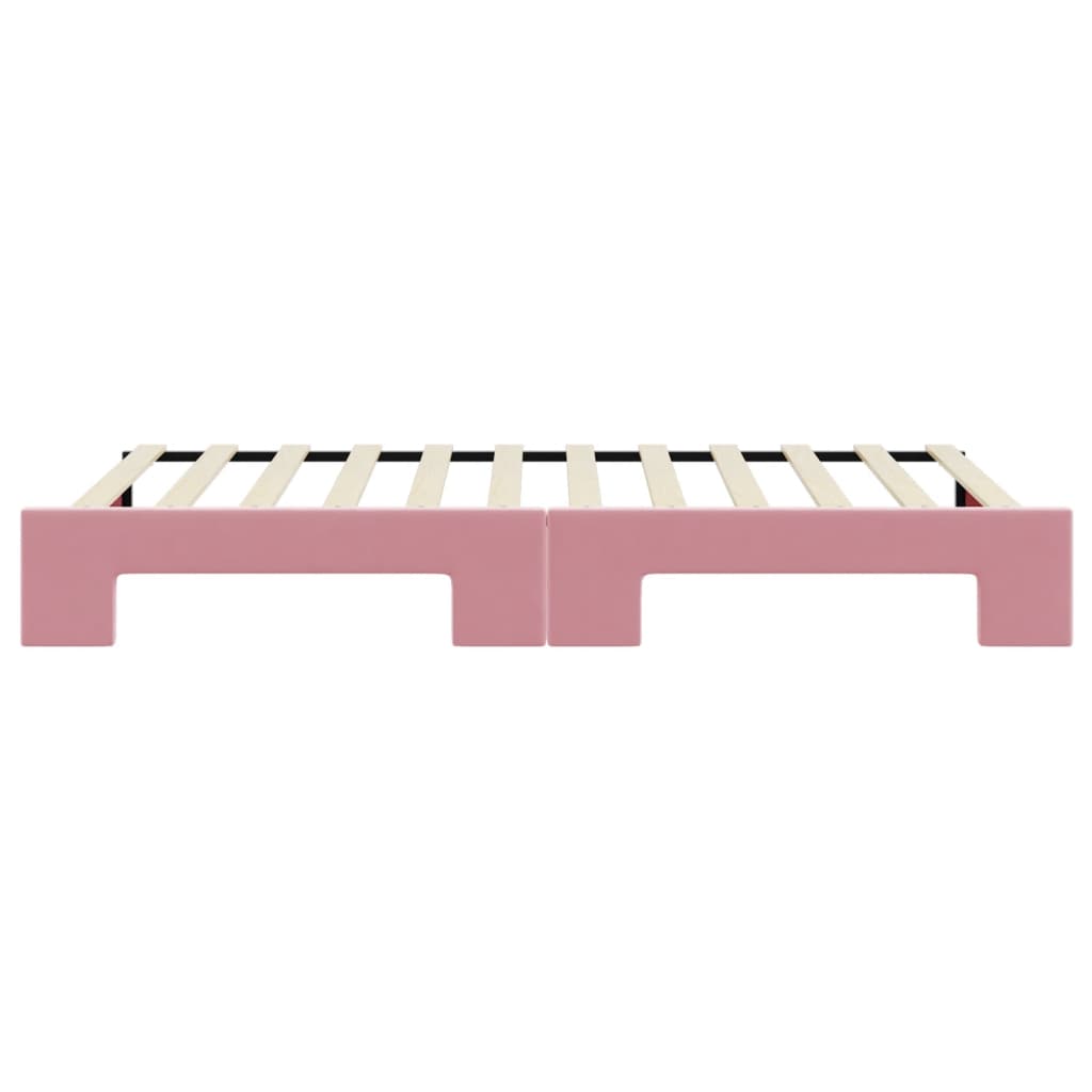 vidaXL Sofa rozsuwana, różowa, 90x200 cm, aksamit