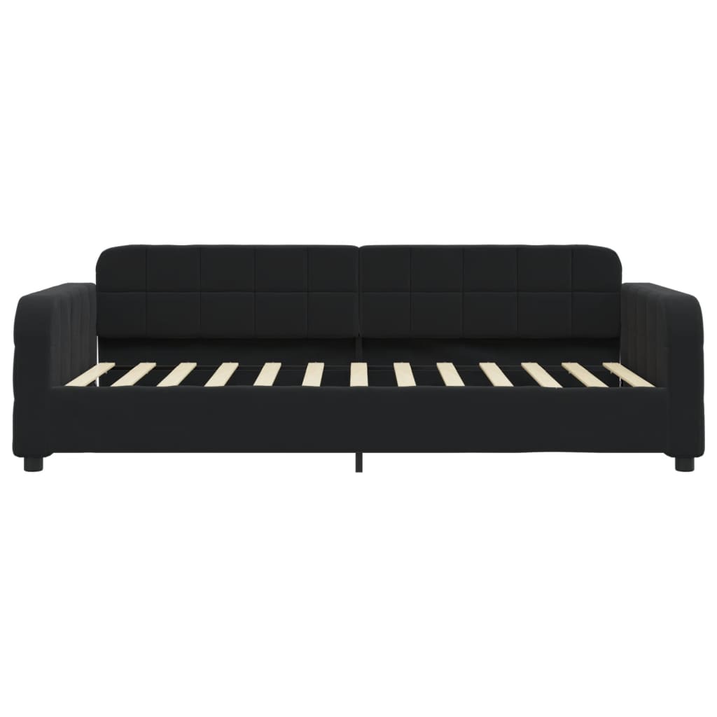 vidaXL Sofa rozsuwana, czarna, 90x200 cm, aksamit