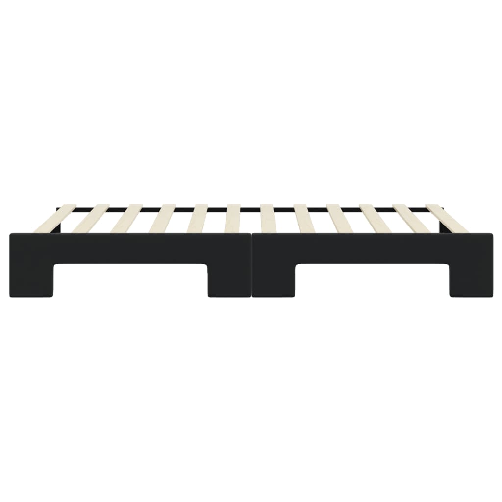 vidaXL Sofa rozsuwana, czarna, 90x200 cm, aksamit
