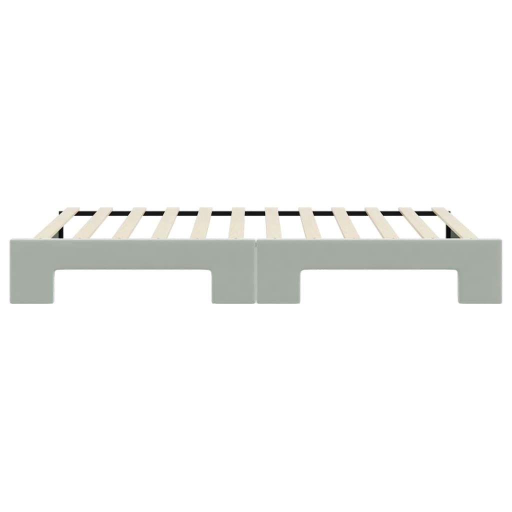 vidaXL Sofa rozsuwana, jasnoszara, 100x200 cm, aksamit