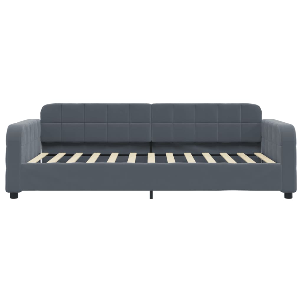 vidaXL Sofa rozsuwana, ciemnoszara, 100x200 cm, aksamit
