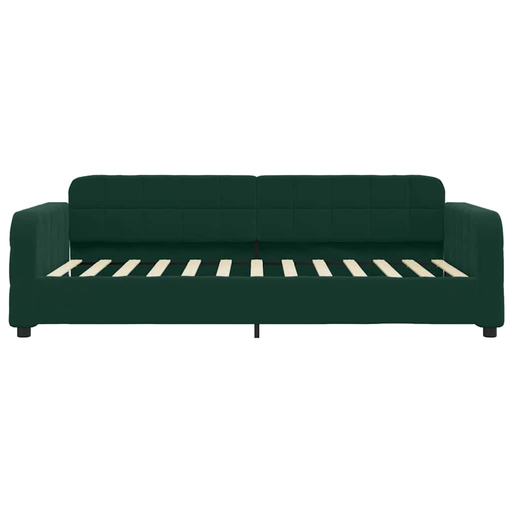vidaXL Sofa rozsuwana, ciemnozielona, 100x200 cm, aksamit