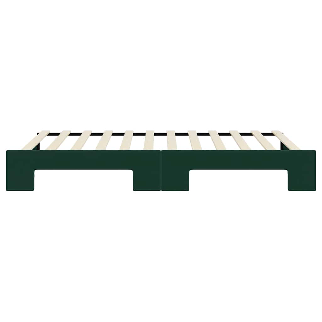 vidaXL Sofa rozsuwana, ciemnozielona, 100x200 cm, aksamit