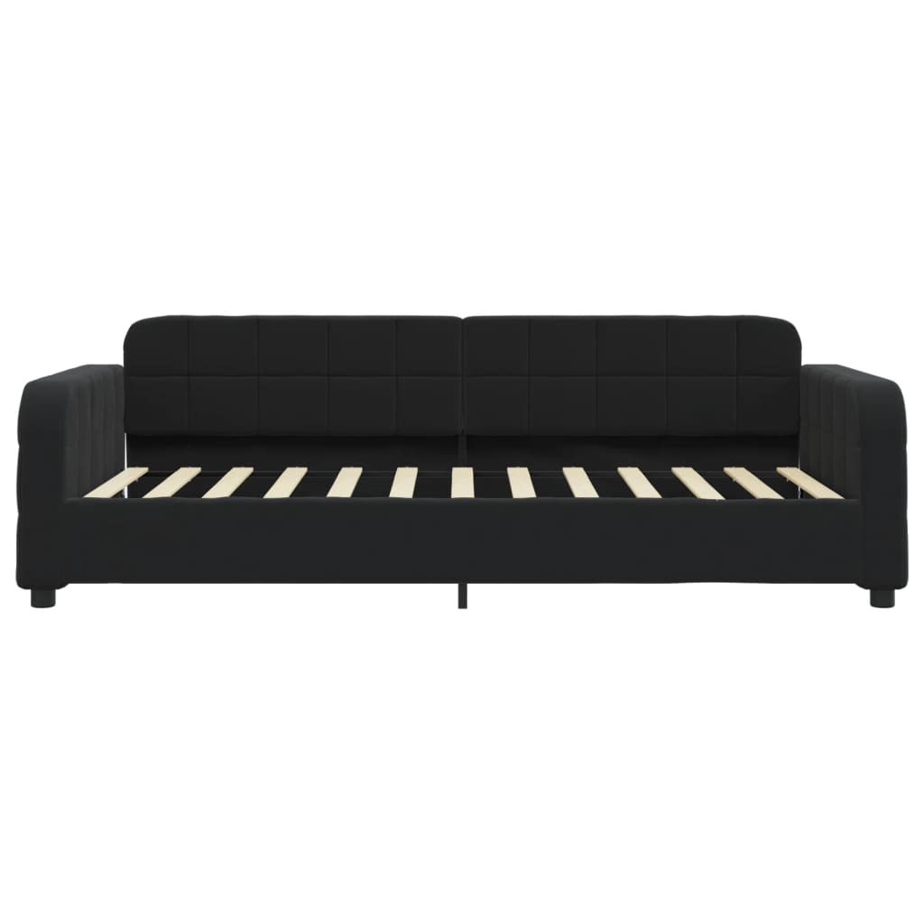 vidaXL Sofa rozsuwana, czarna, 100x200 cm, aksamit