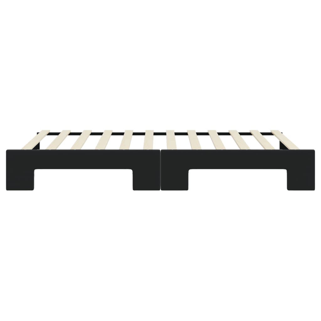 vidaXL Sofa rozsuwana, czarna, 100x200 cm, aksamit