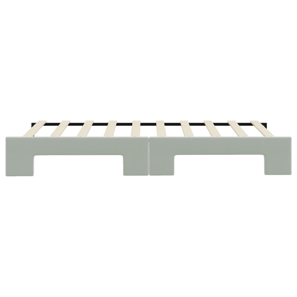 vidaXL Sofa rozsuwana, jasnoszara, 90x190 cm, aksamit