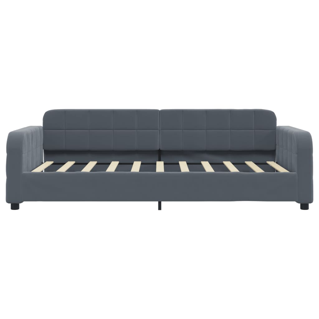 vidaXL Sofa rozsuwana, ciemnoszara, 90x190 cm, aksamit