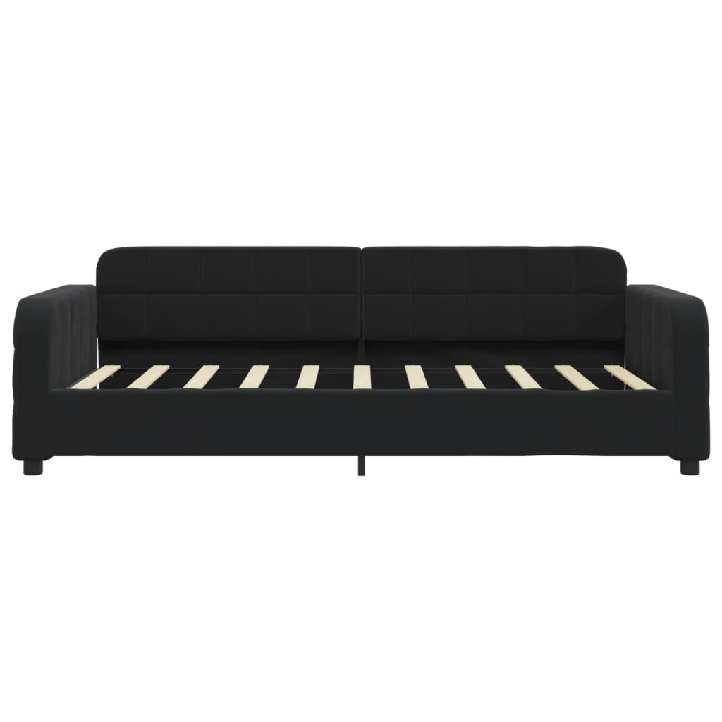 vidaXL Sofa rozsuwana, czarna, 90x190 cm, aksamit