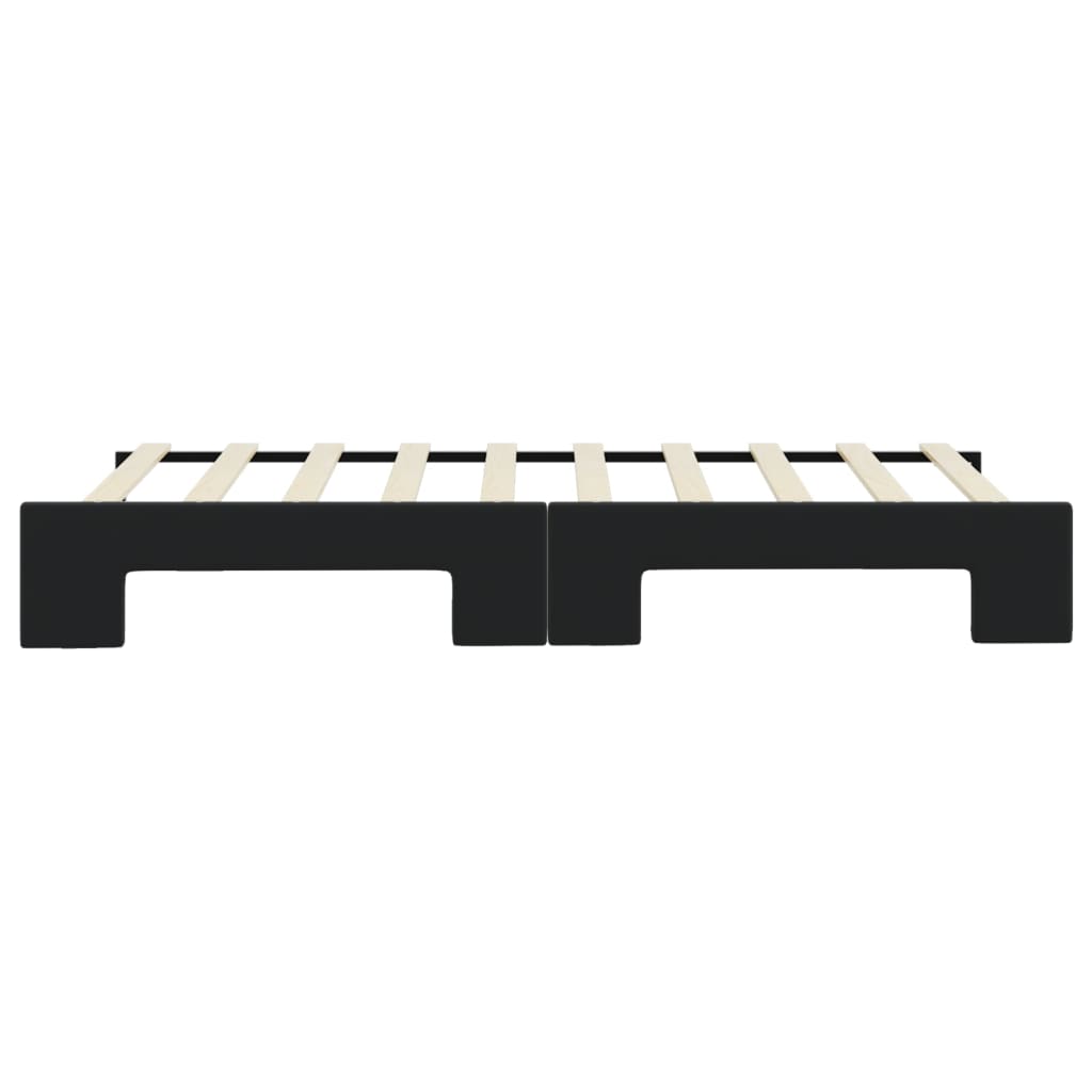 vidaXL Sofa rozsuwana, czarna, 90x190 cm, aksamit