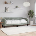 vidaXL Sofa z materacem do spania, jasnoszara, 80x200 cm, aksamit