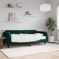 vidaXL Sofa z materacem do spania, ciemnozielona, 100x200 cm, aksamit