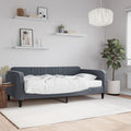 vidaXL Sofa z materacem do spania, ciemnoszara, 90x190 cm, aksamit