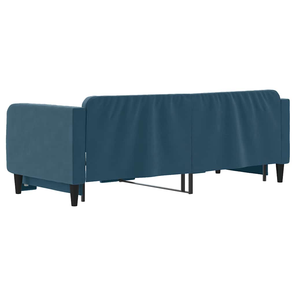 vidaXL Sofa rozsuwana, niebieska, 80x200 cm, aksamit