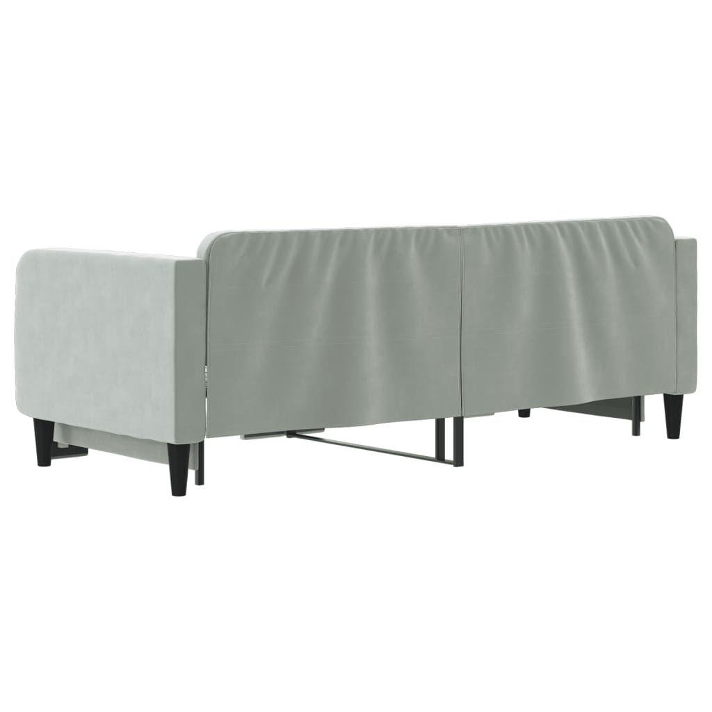 vidaXL Sofa rozsuwana, jasnoszara, 80x200 cm, aksamit