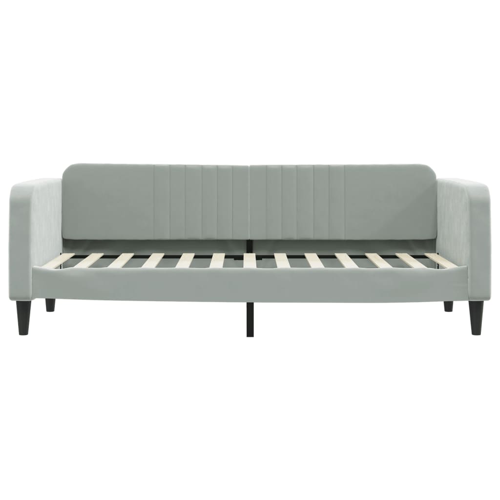 vidaXL Sofa rozsuwana, jasnoszara, 80x200 cm, aksamit