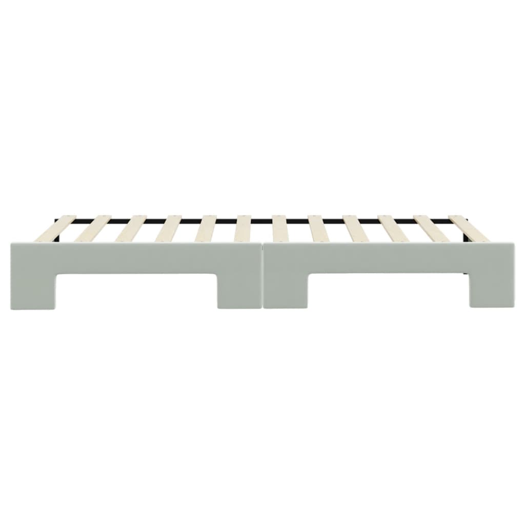 vidaXL Sofa rozsuwana, jasnoszara, 80x200 cm, aksamit