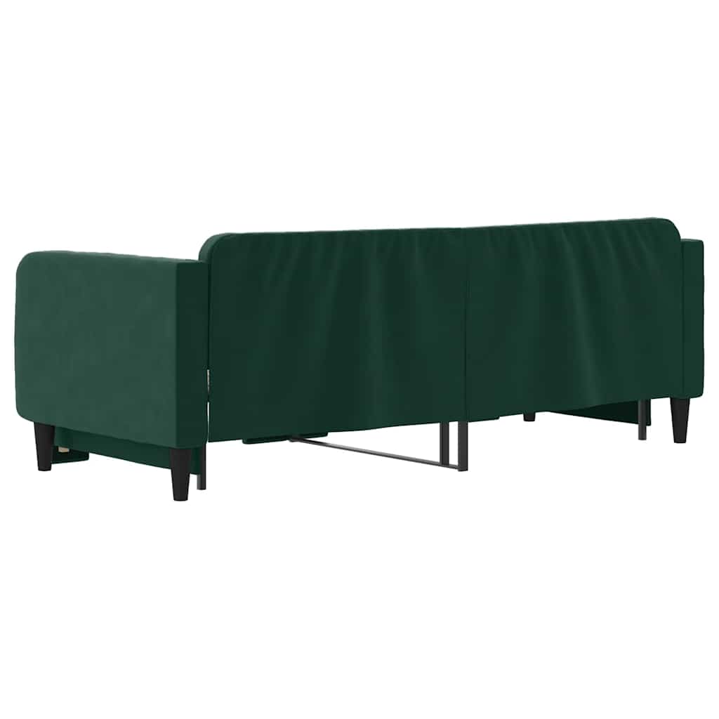 vidaXL Sofa rozsuwana, ciemnozielona, 80x200 cm, aksamit