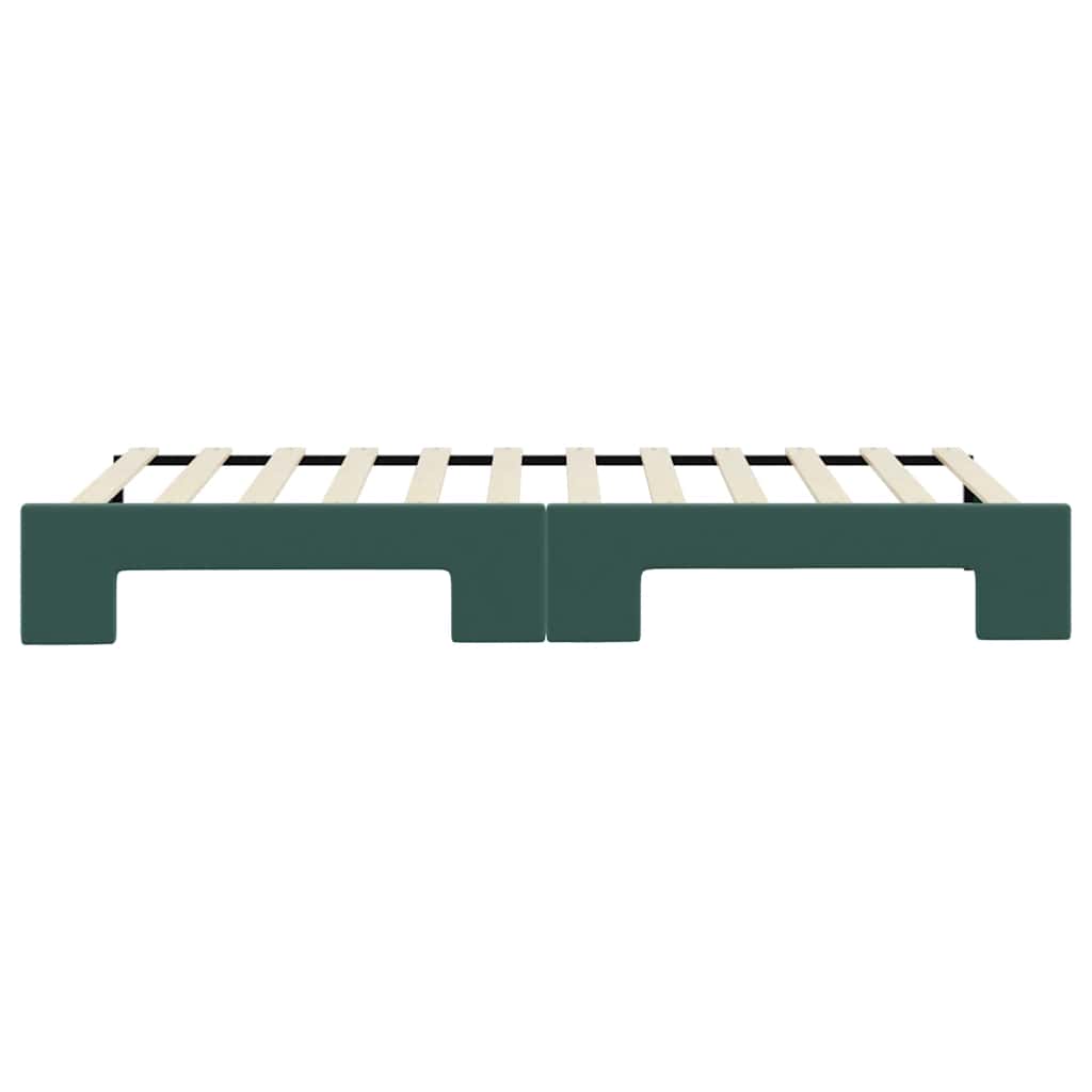 vidaXL Sofa rozsuwana, ciemnozielona, 80x200 cm, aksamit
