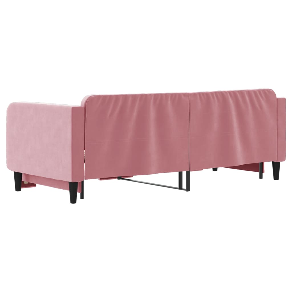 vidaXL Sofa rozsuwana, różowa, 80x200 cm, aksamit