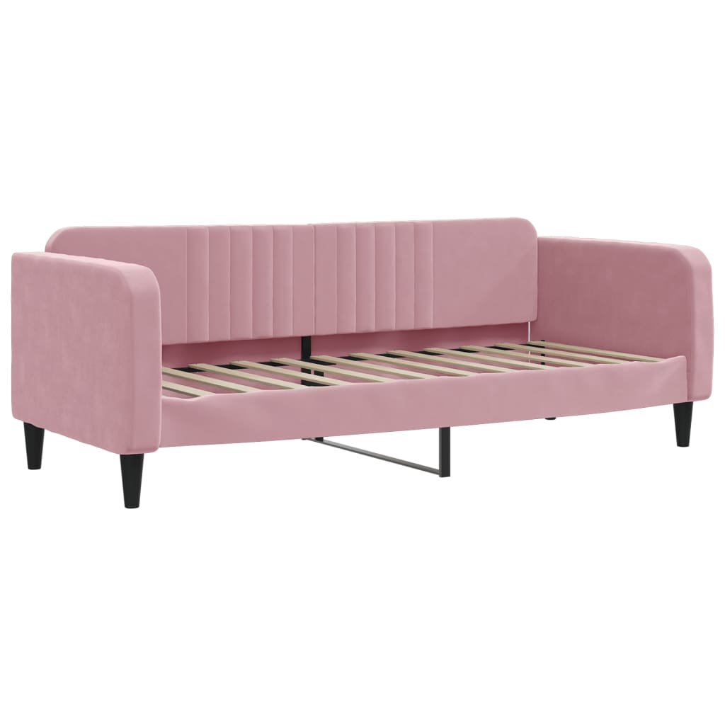 vidaXL Sofa rozsuwana, różowa, 80x200 cm, aksamit