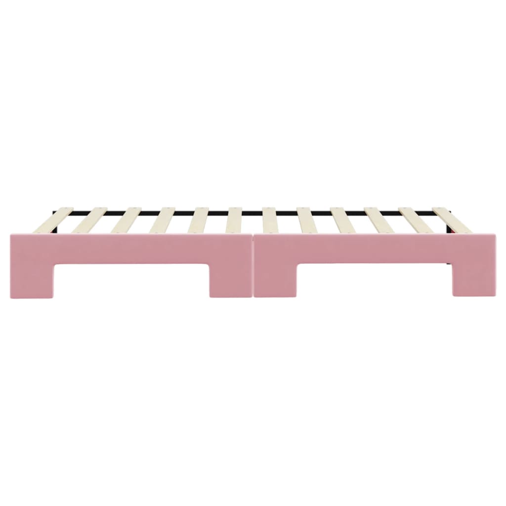 vidaXL Sofa rozsuwana, różowa, 80x200 cm, aksamit