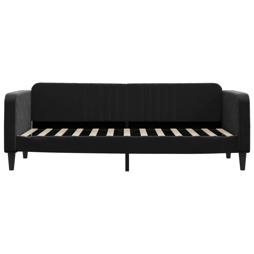 vidaXL Sofa rozsuwana, czarna, 80x200 cm, aksamit
