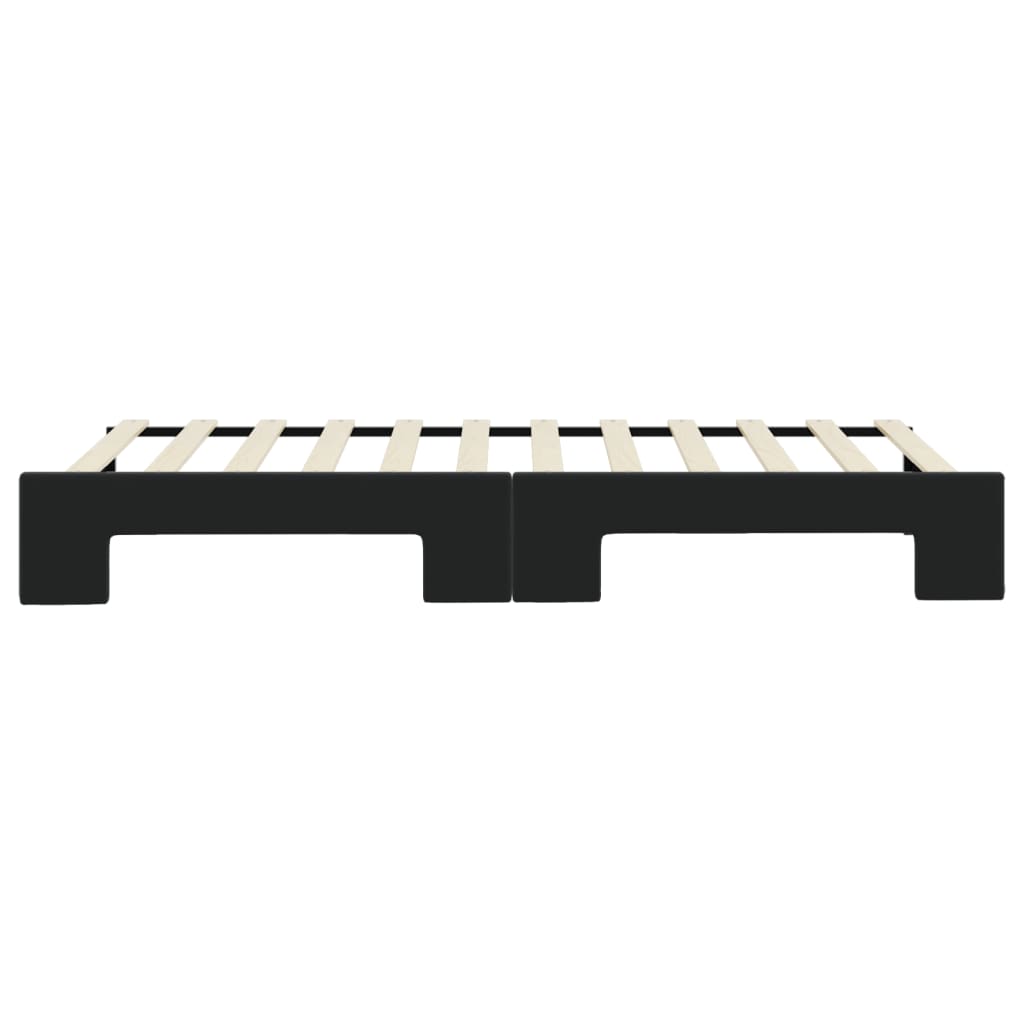 vidaXL Sofa rozsuwana, czarna, 80x200 cm, aksamit