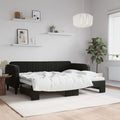 vidaXL Sofa rozsuwana, czarna, 80x200 cm, aksamit