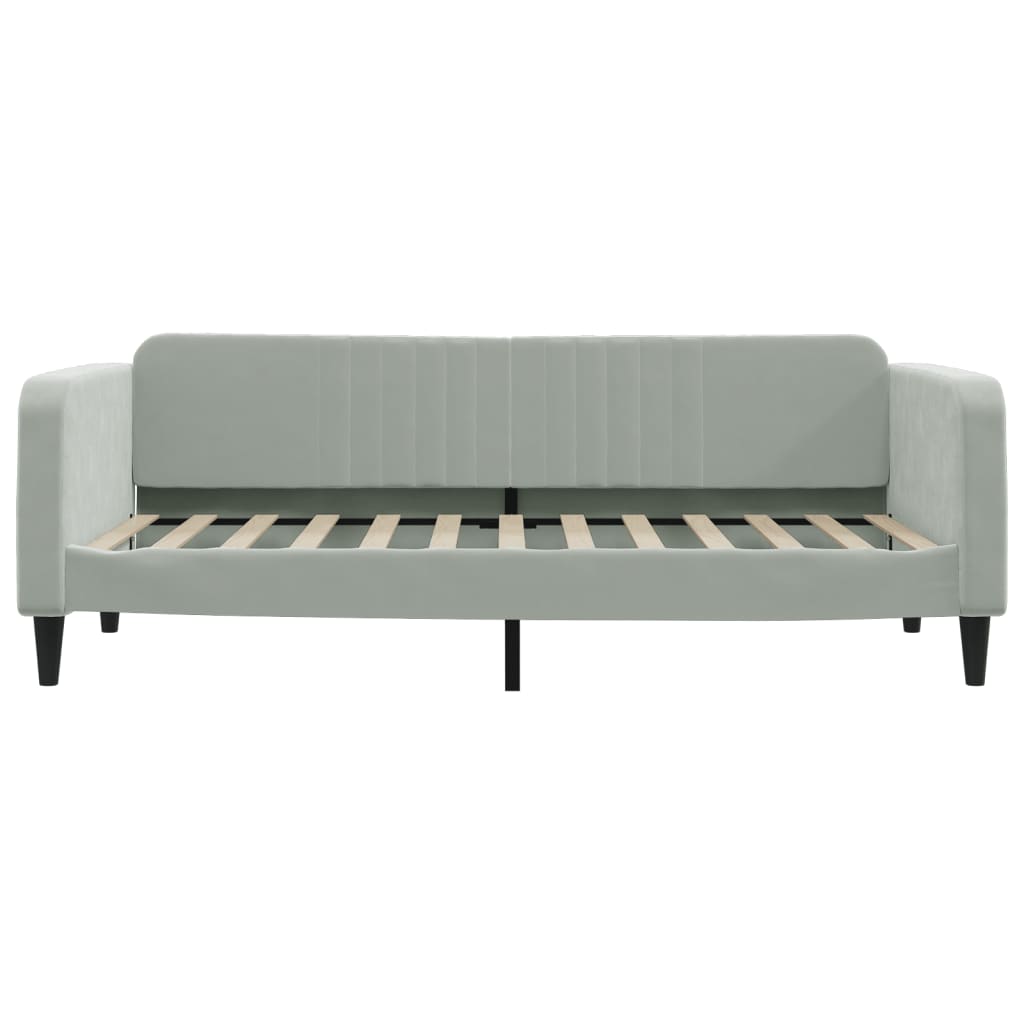 vidaXL Sofa rozsuwana, jasnoszara, 90x200 cm, aksamit