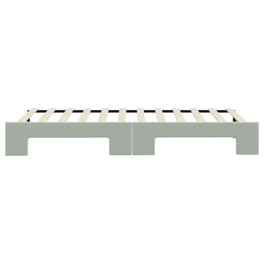 vidaXL Sofa rozsuwana, jasnoszara, 90x200 cm, aksamit