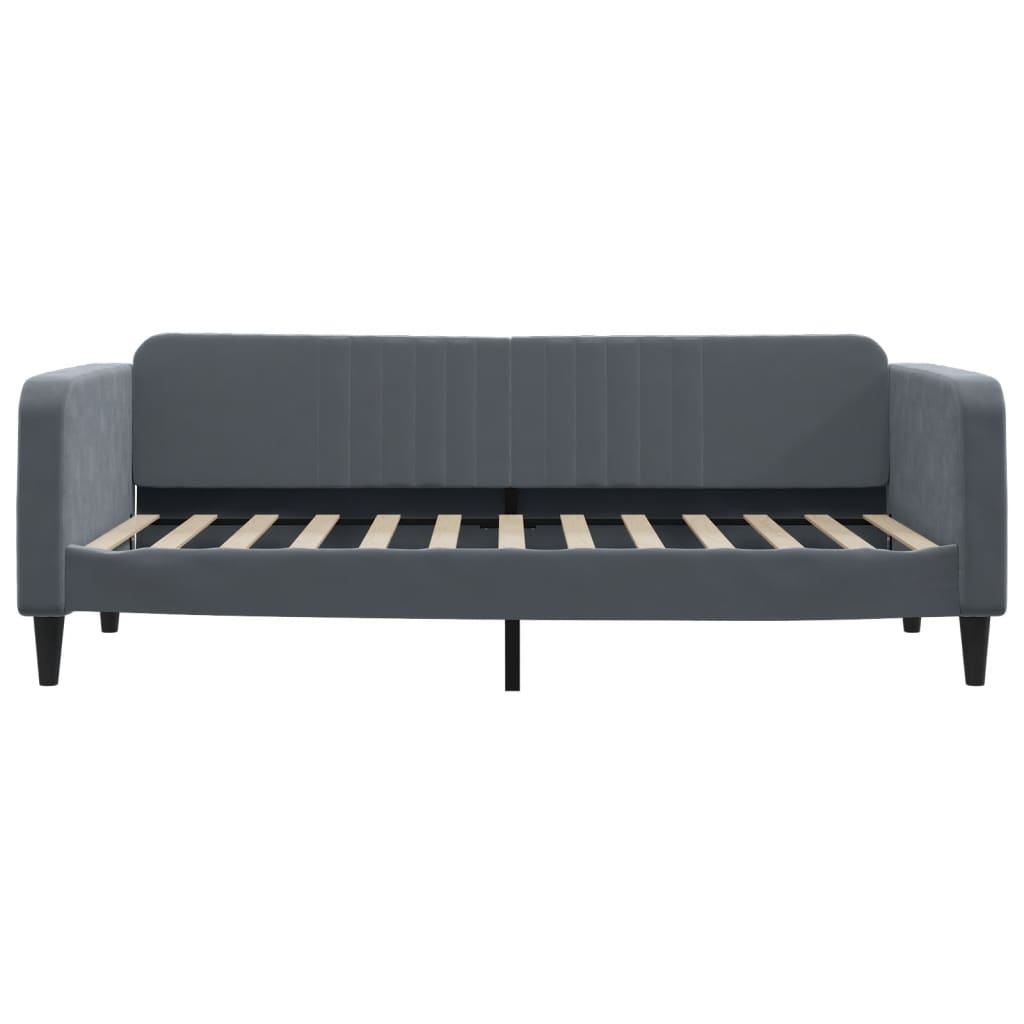 vidaXL Sofa rozsuwana, ciemnoszara, 90x200 cm, aksamit