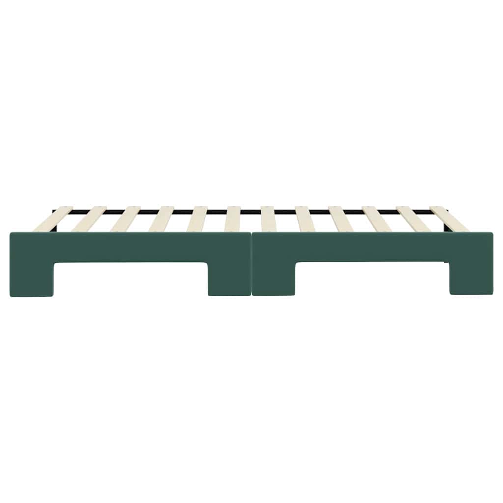 vidaXL Sofa rozsuwana, ciemnozielona, 90x200 cm, aksamit
