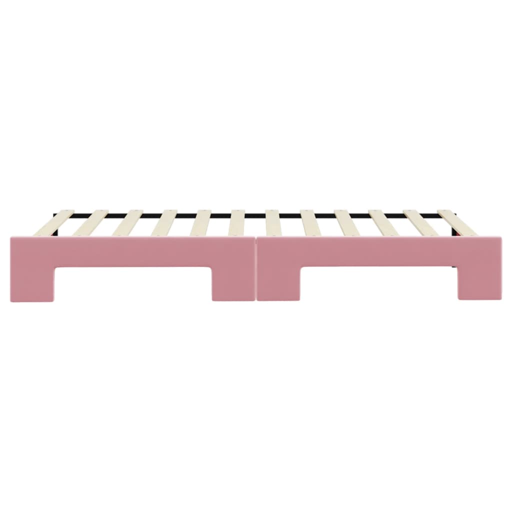 vidaXL Sofa rozsuwana, różowa, 90x200 cm, aksamit