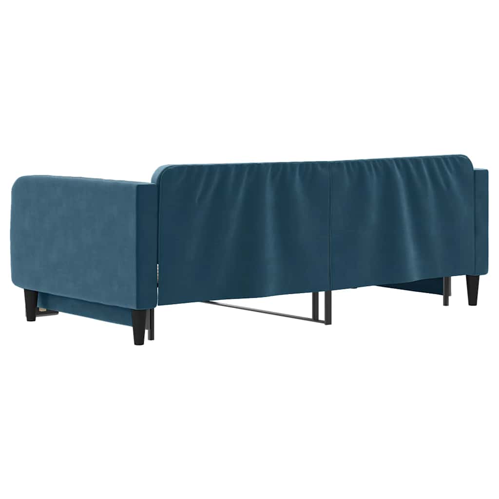 vidaXL Sofa rozsuwana, niebieska, 100x200 cm, aksamit