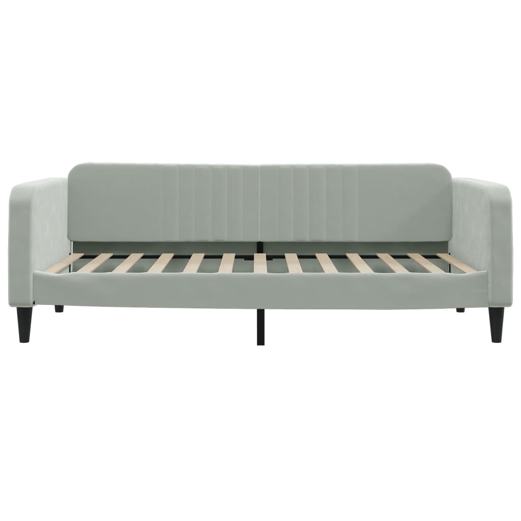 vidaXL Sofa rozsuwana, jasnoszara, 100x200 cm, aksamit
